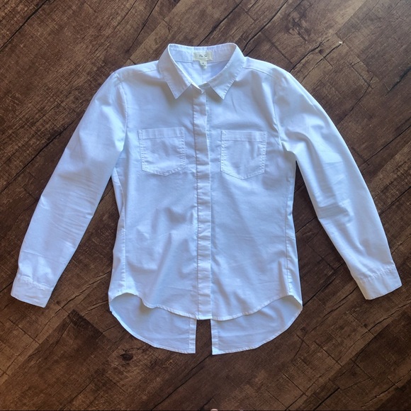 Per Se • White Button-Down Shirt with Coattails - Picture 7 of 8